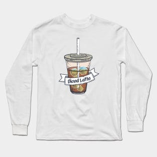 Dice Iced Latte Vintage Coffee Cup Long Sleeve T-Shirt